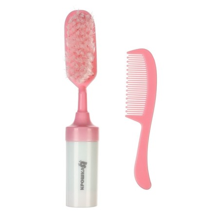A set of combs with a rattle "Baby", 2 pcs., Pink color, Mix drawing-5