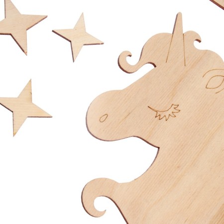 Set for creativity. Wood painting "Unicorn"-3