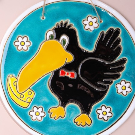 Panel "Raven", 19.5 cm, Mayolik-4