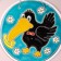 Panel "Raven", 19.5 cm, Mayolik