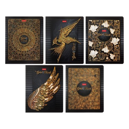 Notebook 48l CL Golden Luxury, Obla Cell cards, Mat Lam, 3D foil, BL 65g/m², mix