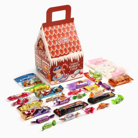 Sweet children's New Year's gift "House", sweets 1000 g-2