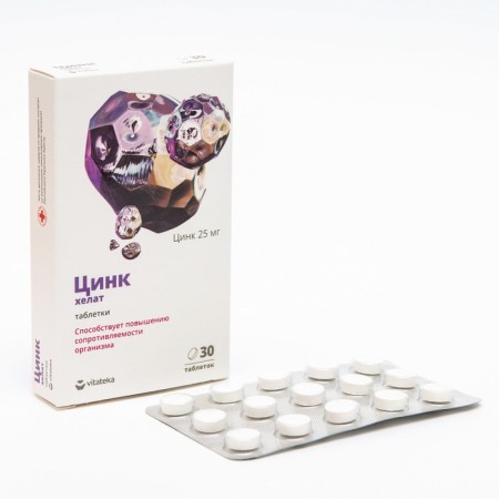 Zinc Helat Vitatek, 30 tablets of 600 mg