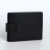 Men's purse on the button, a department for cards, coins, black color