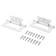 Loop overhead gHILUR 100x75 2BB W, box 2.5 mm, matte white color
