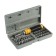 A screwdriver with a set of bit and tundra heads, reversible, in a case, 40 objects