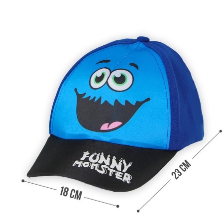 Children's cap for the boy "Monster", rn. 52-54cm 5-7 years-5