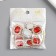 Decor for creativity plastic, rhinestones "octagonal medallion" nr 10 pcs Rubin 1.8x2.4 cm