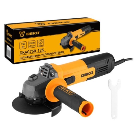 Corner grinder Deko DKAG750-125, 750 W, 125 mm, 12000 rpm