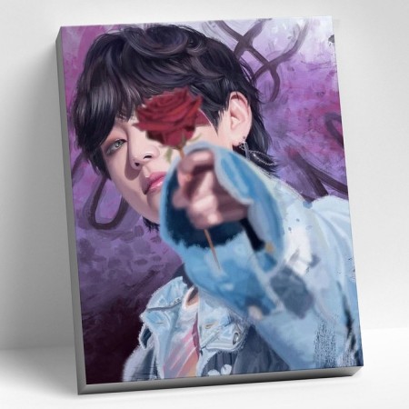 Picture on the numbers "BTS. Kim Ta Hyun ”, 40 × 50 cm, 25 colors