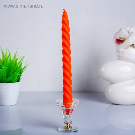 Candles twisted, 2.3x 24.5 cm, 5 hours, 50 g, multi -colored-2