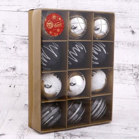 Set of balls plastic D-6 cm, 12 pcs "Merida"-1