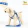 The set of stitched "paws", width 1 cm, leash 120 x 1 cm, og 23-35 cm, blue