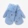 Mittens double for a girl, color mix, 8-10 years old