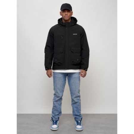 Male spring jacket, size 48, black color-4