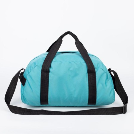 Sports bag with lightning, without lining, external pocket, turquoise color-2