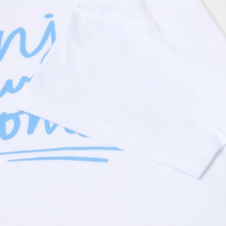 Female homemade set (T -shirt/shorts), white/blue color, size 42-5