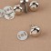 Legs for the bottom of the bag, 15 × 7 mm, 4 pcs, silver color