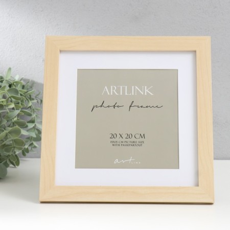 Photo frame MDF "Ellis" 20x20 cm, with a paspartm, natural 76718