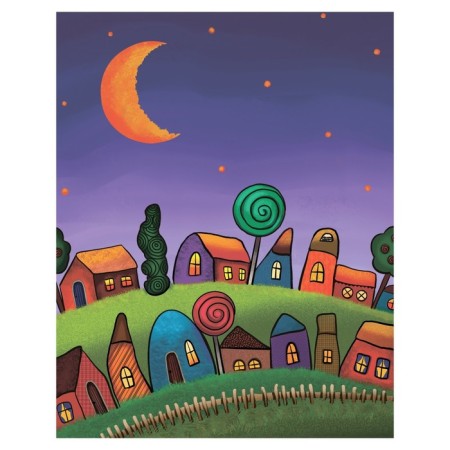 Pillow Golk "Cute town, decorative, size 16x45 cm-1