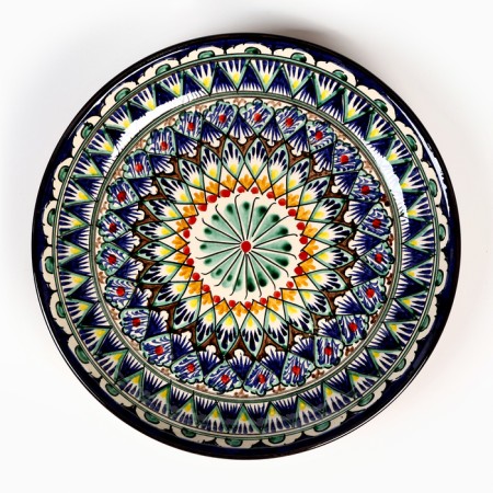Largan Rishtan ceramics "Patterns", 25 cm, blue, mix-9