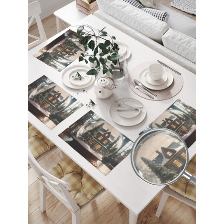 A set of napkins for setting the table "Magic ball", rectangular, size 32x46 cm, 4 pcs-1