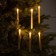LED candles on clothespins 19 cm, 6 pieces, batteries AAAX1 (not in the kit), remote control, glow warm white