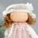 Interior doll "Baby in a dress with lace, with a heart" 36.5x14x15.5 cm