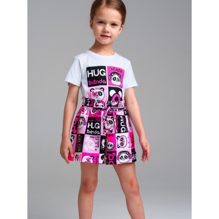 Set for the girl PlayTode: T-shirt and skirt-short, height 98 cm-5