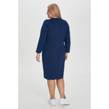 Female dress, size 64, blue color-4