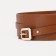 Women's belt, width 6 cm, buckle metal, brown color