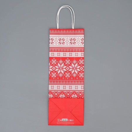 Package for the bottle "Morozko", 13 x 36 x 10 cm, New Year-8