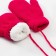Mittens of two -layer Minaku "plain", col. bright pink, rr 14 (4-5 years)
