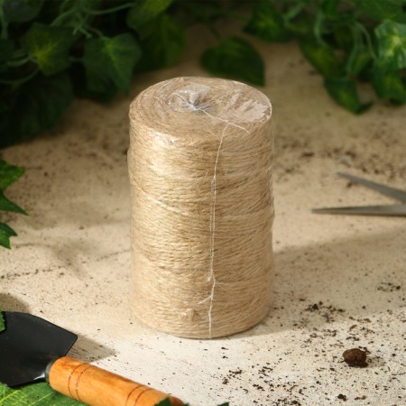 Judkey twine for garter plants, 200 m, 1200 teks, 2 threads, jute, Greengo-2
