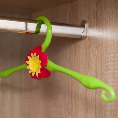 Plastic plastic clothing hanger with decoration "Flower", 41 cm
