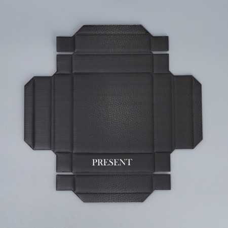Gift folding box, packaging, "Present", 12 x 12 x 6.5 cm-7