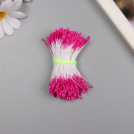 Stamens for artificial flowers gloss "risinki" fuchsia set 360 pcs length 6 cm