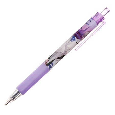 Automatic gel handle Calligrata, 0.5mm, blue rod, anime case ", barcode on a thing, mix-1