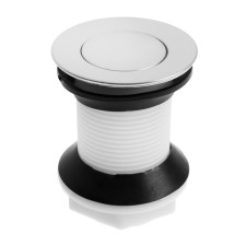 Bottom valve Zein B3, plastic housing, small button, stainless steel, without overflow