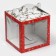 Confectionery box with a window, a chest, "Christmas post" 20 x 20 x 20 cm, New Year