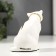 Souvenir ceramics "White cat with a necklace" with gold, rhinestones 10.2 cm