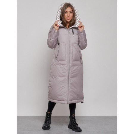 Coat insulated winter female, size 46, color gray