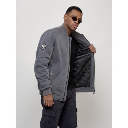 Male bomber, size 58, gray color-8