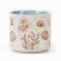 Ceramic mug with a lid and spoon "Cacti", 470 ml, beige color