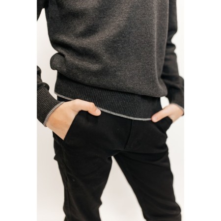 Jumper for boys, height 110-116 cm, dark gray color-6