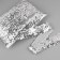 Decorative braid with sequins, elastic band, 3.5 cm, 9 ± 0.5 m, silver color