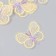 Decor for creativity Textile Embroidery "Blub yellow-lilac" 4.5x4 cm