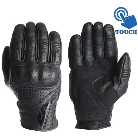 Leather gloves ganter, size m, black
