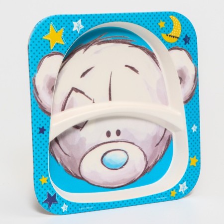 Baby plate, bamboo, blue, me to you-1