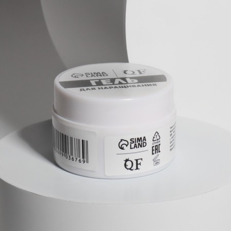 Gel-plastilin for decorating nails, “kombi”, 3 phase, 15ml, LED/UV, white/translucent color (002)-5